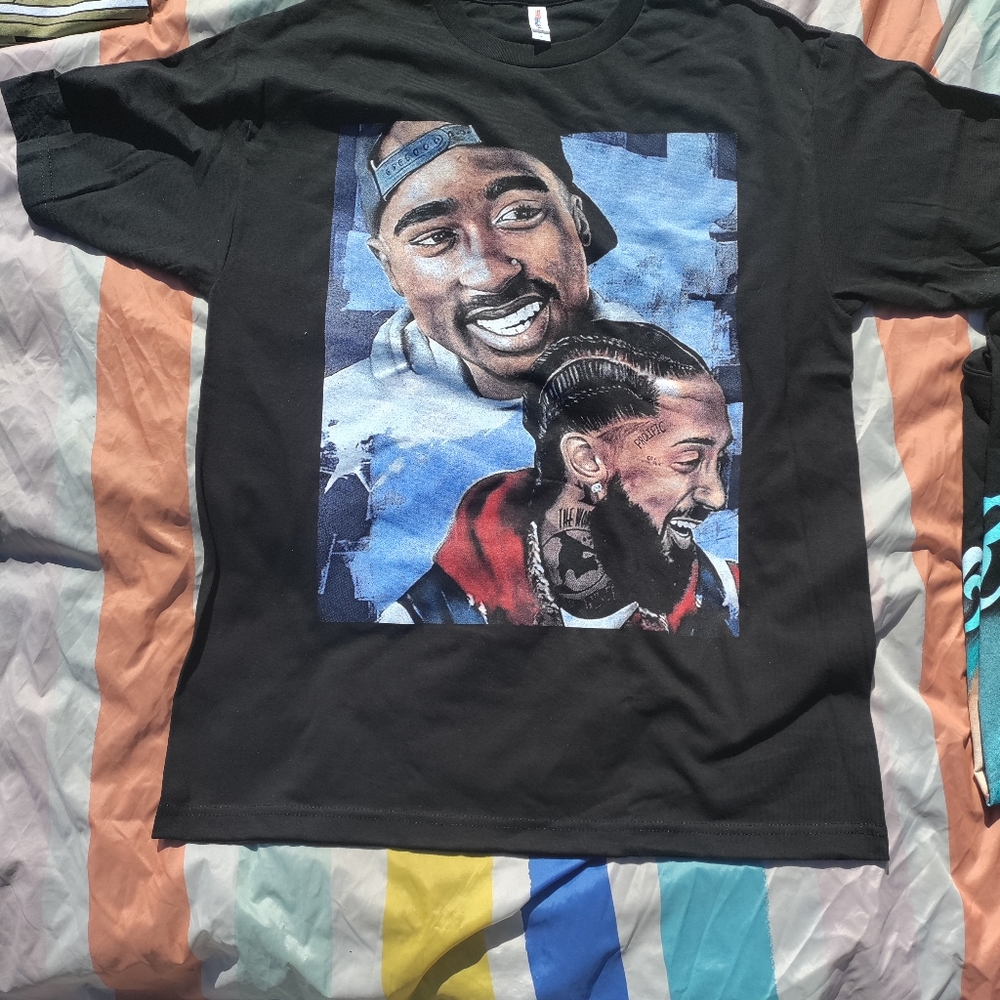Tupac & Nipsey Hussle Mens Graphic Tshirt